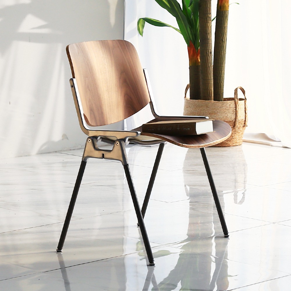 영가구[1+1] 픽 DSC 카페의자 빈티지 원목 철제 미드센추리 디자인 의자