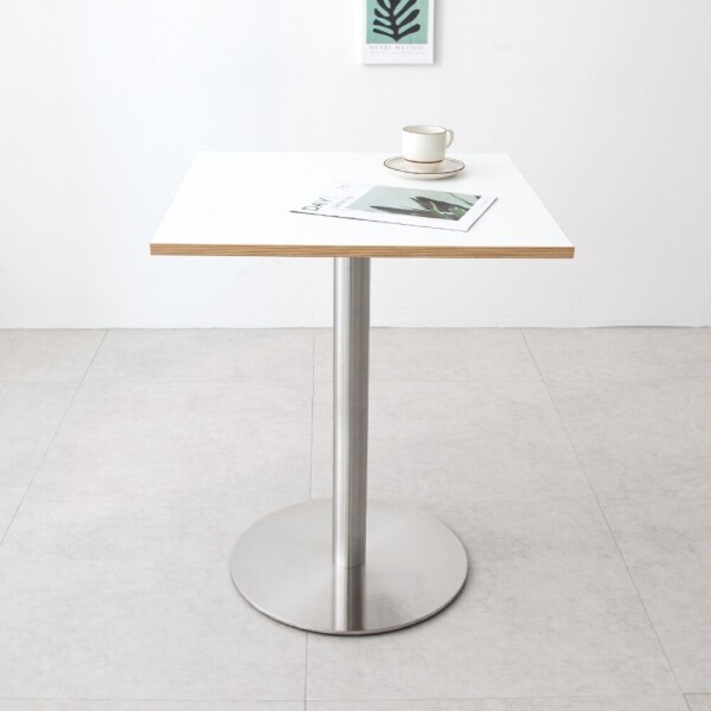 영가구데코스 스테인레스 자작엣지 식탁 카페 원형 사각 테이블 600 (18T/36T)
