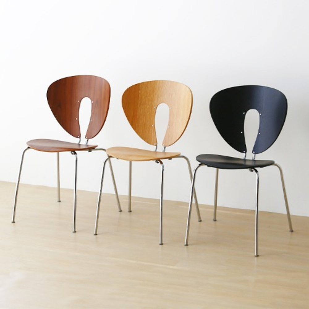영가구오레아 미드센추리 모던 디자인 원목 철제 카페 의자